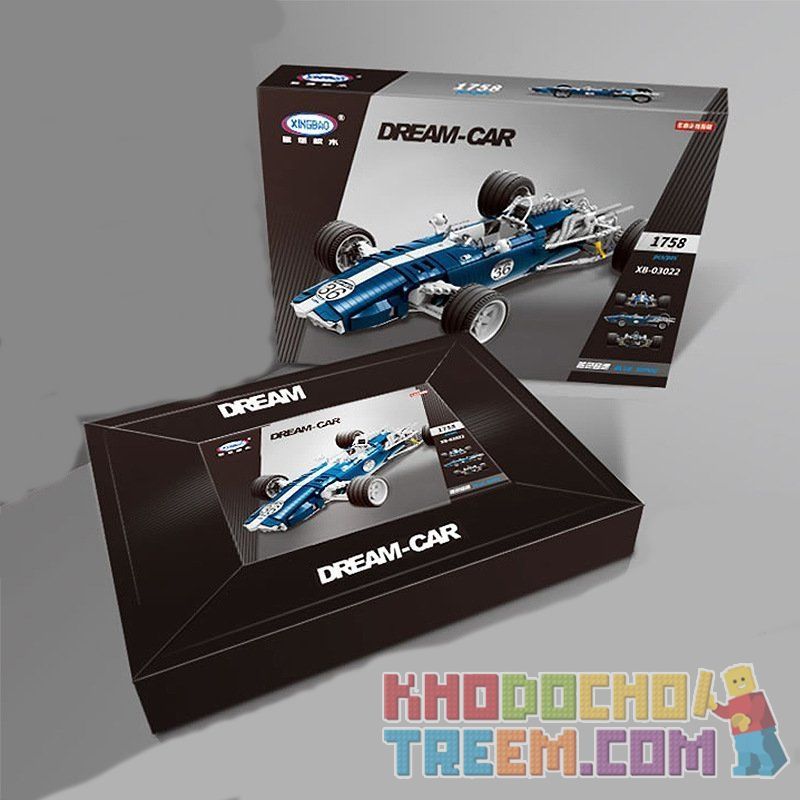 REBRICKABLE MOC-1234 1234 MOC1234 XINGBAO XB-03022 03022 XB03022 non  XE ĐUA MÀU XANH DA TRỜI bộ đồ chơi xếp lắp ráp ghép mô hình  EAGLE WESLAKE MK1 T1G Kỹ Thuật Công Nghệ Cao Mô Hình Phương Tiện 1758 khối