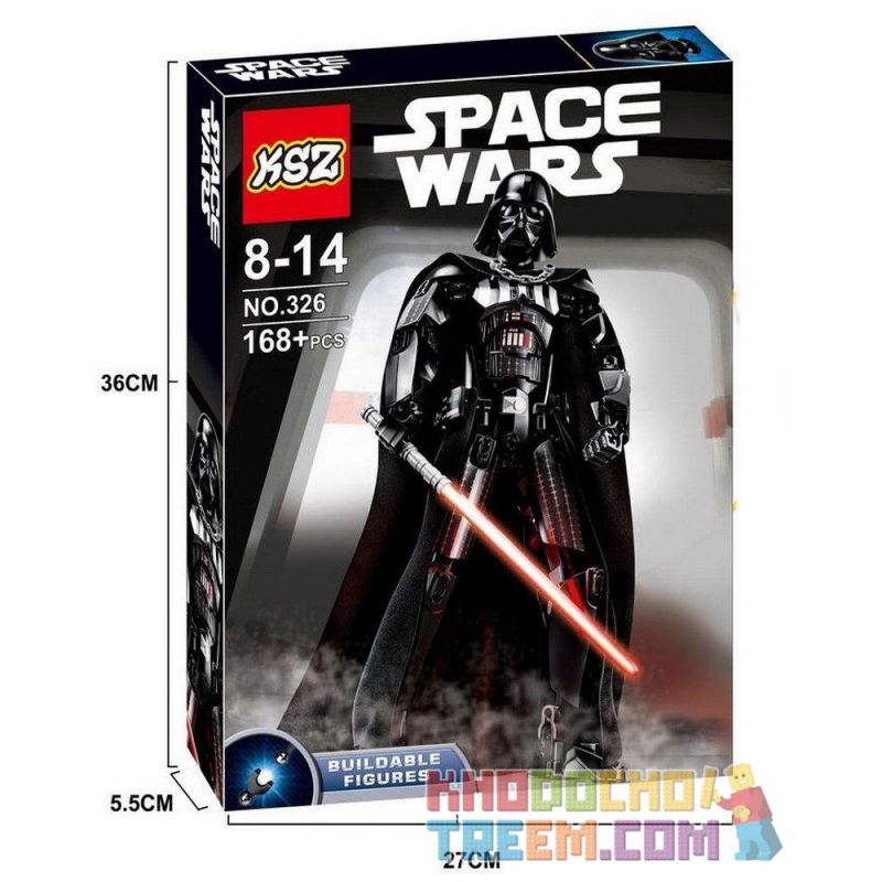 NOT Lego DARTH VADER 75534 XSZ KSZ 326 xếp lắp ráp ghép mô hình NGƯỜI MÁY TÀN NHẪN DARTH VADER Star Wars Chiến Tranh Giữa Các Vì Sao 168 khối