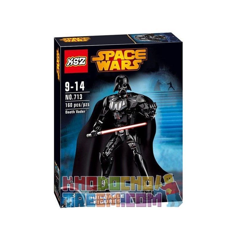 NOT Lego DARTH VADER 75111 JISI 9015 XSZ KSZ 713 xếp lắp ráp ghép mô hình NGƯỜI MÁY TÀN NHẪN DARTH VADER Star Wars Chiến Tranh Giữa Các Vì Sao 160 khối