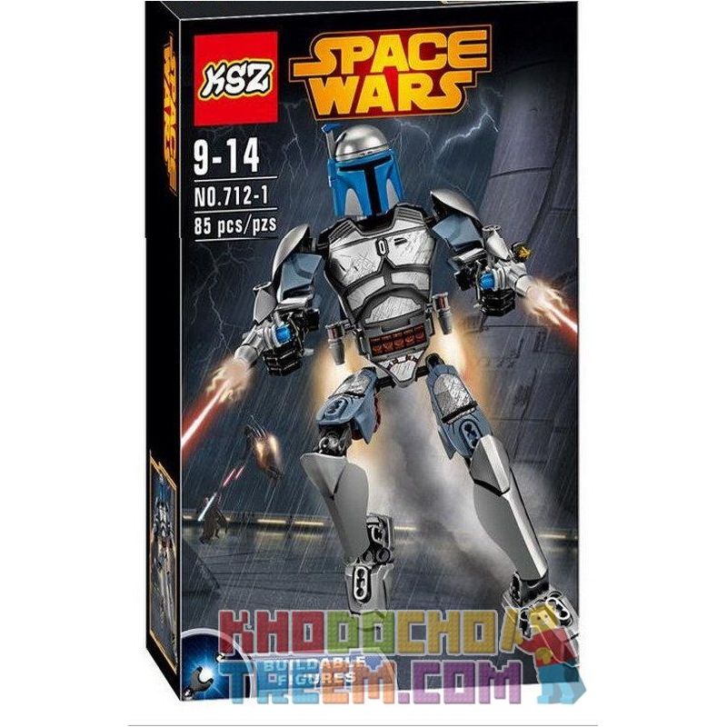 NOT Lego JANGO FETT 75107 JISI 9011 XSZ KSZ 712-1 xếp lắp ráp ghép mô hình TAY SĂN TIỀN THƯỞNG JANGO FETT Star Wars Chiến Tranh Giữa Các Vì Sao 85 khối