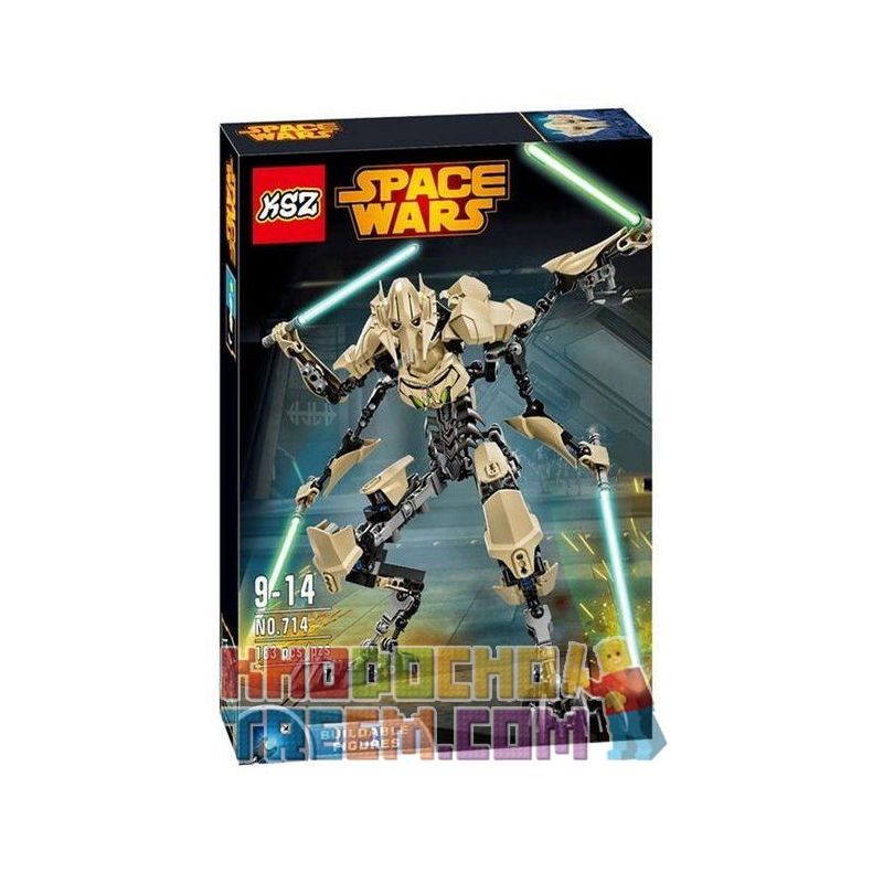 NOT Lego GENERAL GRIEVOUS 75112 JISI 9016 XSZ KSZ 714 xếp lắp ráp ghép mô hình TỔNG TƯ LỆNH GRIEVOUS TƯỚNG QUÂN ĐAU BUỒN Star Wars Chiến Tranh Giữa Các Vì Sao 186 khối