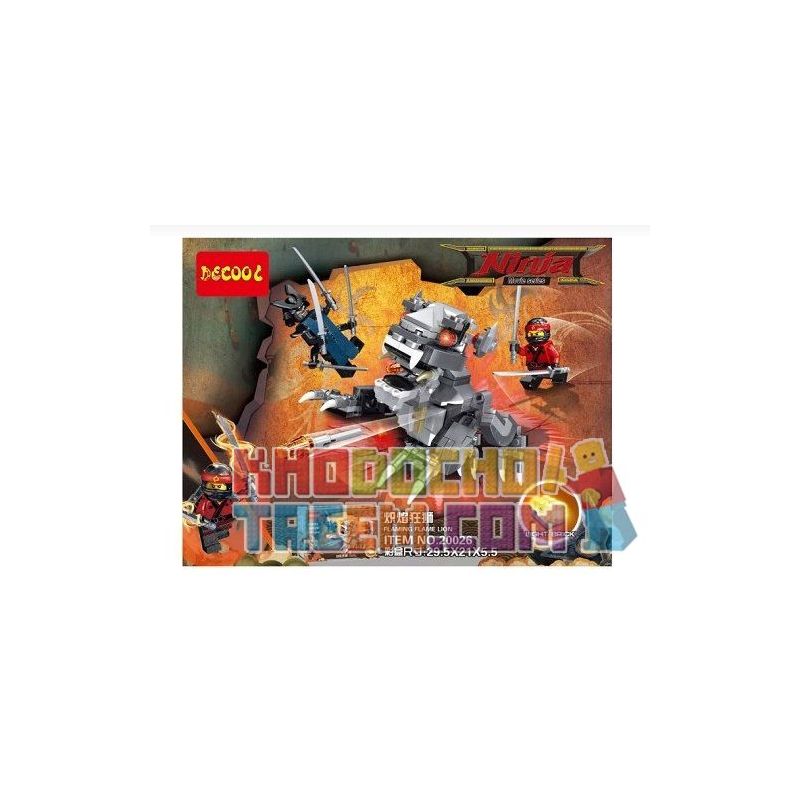 JISI 20026 non Lego CHIẾN THẦN NINJA VÀ SƯ TỬ BLAZE bộ đồ chơi xếp lắp ráp ghép mô hình The Lego Ninjago Movie NINJA FLAMING FLAME LION Ninja Lốc Xoáy 214 khối