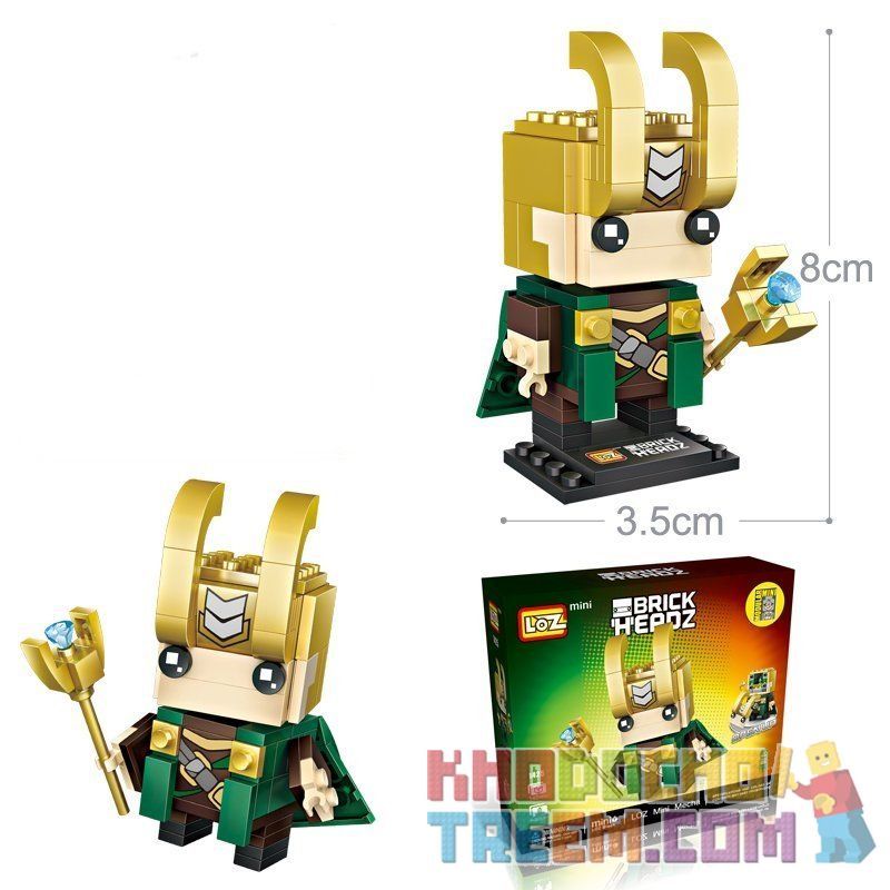 LOZ 1425 Xếp hình kiểu Nanoblock BRICKHEADZ Loki - The God Of Mischief Rocky đá 142 khối LOZ 1425 Xếp hình kiểu Nanoblock BRICKHEADZ Loki - The God Of Mischief Rocky đá 142 khối
