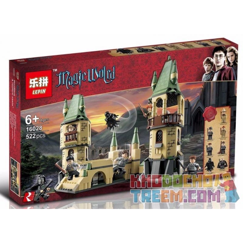NOT Lego HOGWARTS 4867 LEPIN 16028 xếp lắp ráp ghép mô hình TRƯỜNG HỌC HOGWARTS Harry Potter Chú Bé Phù Thủy 466 khối