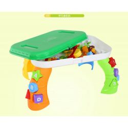 JUN DA LONG TOYS JDLT 5278A Xếp hình kiểu    IQ Whole Brain Enlightenment Sở Thú Có Bàn Phát Nhạc 47 khối