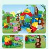 JUN DA LONG TOYS JDLT 5010A Xếp hình kiểu    Crowded Monkey Zoo Sở Thú Vui Nhộn Của Khỉ 59 khối