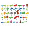 JUN DA LONG TOYS JDLT 5010A Xếp hình kiểu    Crowded Monkey Zoo Sở Thú Vui Nhộn Của Khỉ 59 khối