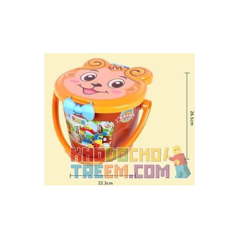 JUN DA LONG TOYS JDLT 5010A Xếp hình kiểu    Crowded Monkey Zoo Sở Thú Vui Nhộn Của Khỉ 59 khối