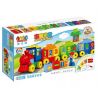 JUN DA LONG TOYS JDLT 5306A Xếp hình kiểu    Digital Train (small) Chú Tàu Hỏa Tập đếm (cỡ Nhỏ) 45 khối