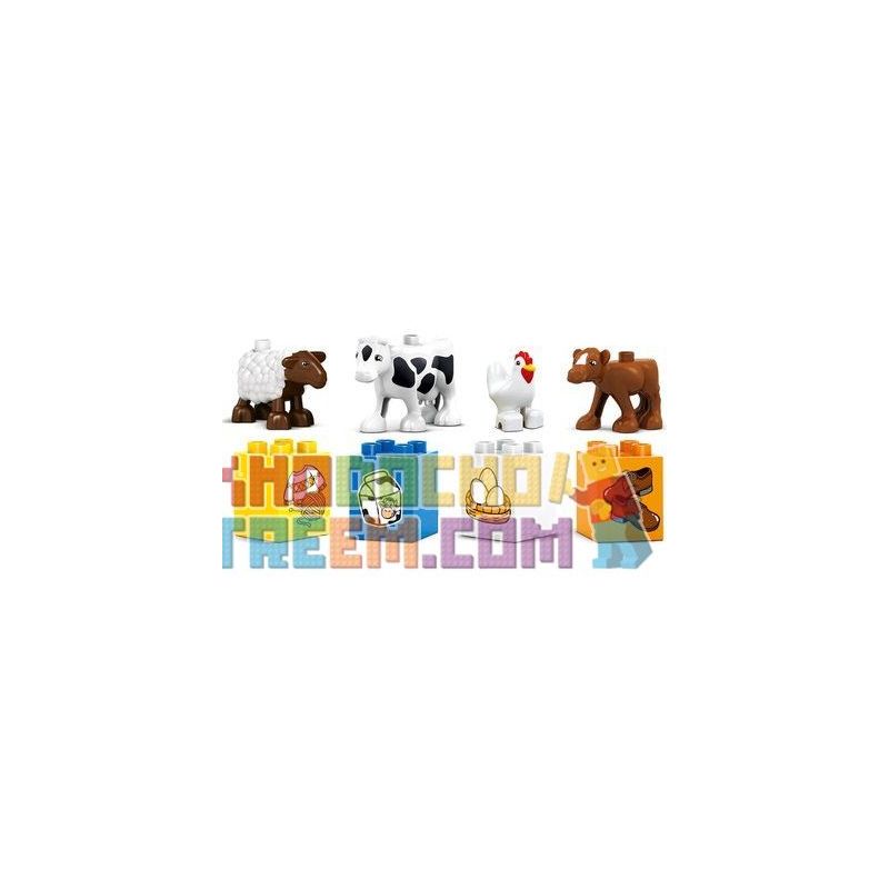 JUN DA LONG TOYS JDLT 5310A Xếp hình kiểu    Happy Farm Nông Trại Vui Vẻ 51 khối