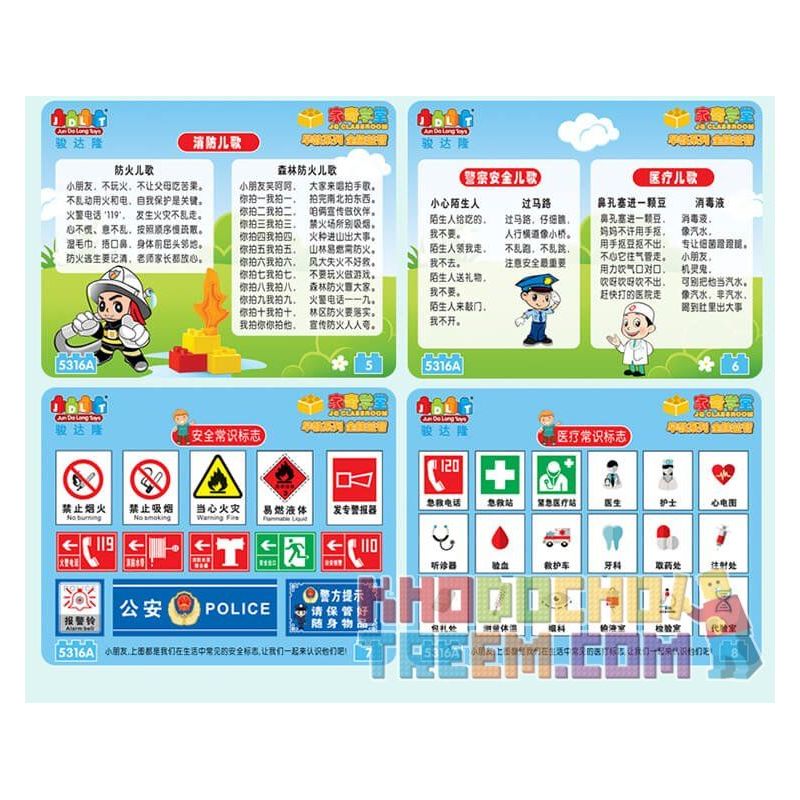 JUN DA LONG TOYS JDLT 5276A Xếp hình kiểu    Fire City Thành Phố Lính Cứu Hỏa 126 khối