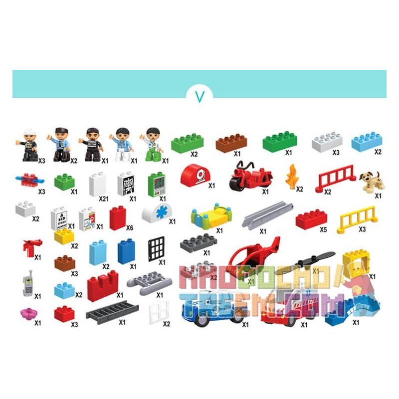 JUN DA LONG TOYS JDLT 5276A Xếp hình kiểu    Fire City Thành Phố Lính Cứu Hỏa 126 khối