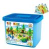 JUN DA LONG TOYS JDLT 5315A Xếp hình kiểu    Animal World Big Bucket Thế Giới Các Loài Động Vật 132 khối