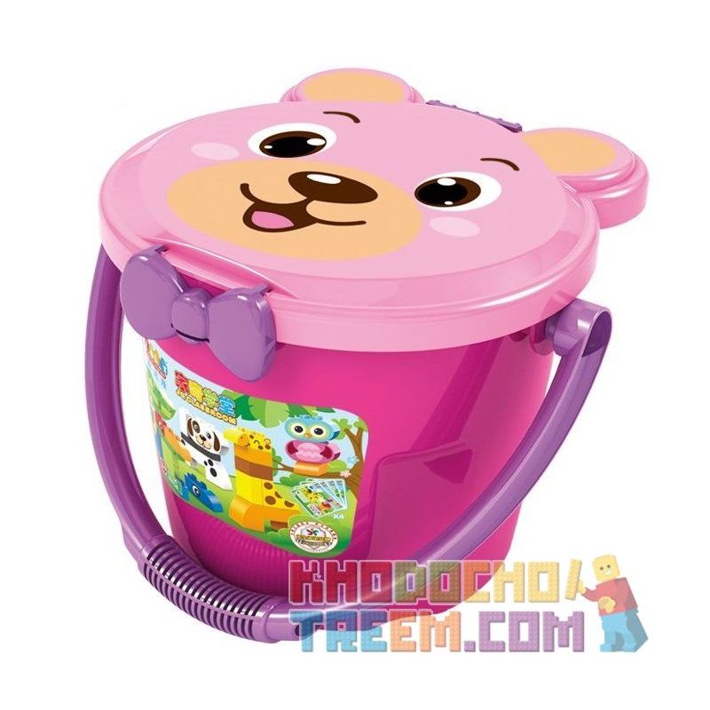 JUN DA LONG TOYS JDLT 5313A Xếp hình kiểu    Drum Các Loài Thú Hình Hộp 68 khối