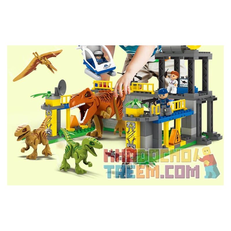 JUN DA LONG TOYS JDLT 5073A Xếp hình kiểu    Dinosaur World Lạc Vào Thế Giới Khủng Long 138 khối