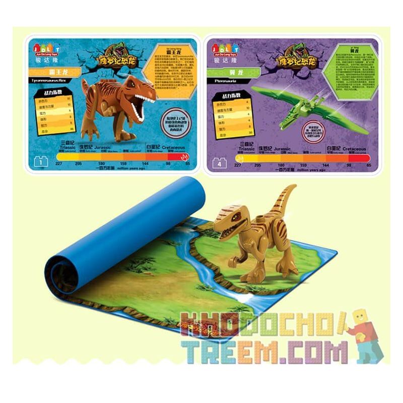 JUN DA LONG TOYS JDLT 5073A Xếp hình kiểu    Dinosaur World Lạc Vào Thế Giới Khủng Long 138 khối