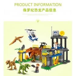 JUN DA LONG TOYS JDLT 5073A Xếp hình kiểu    Dinosaur World Lạc Vào Thế Giới Khủng Long 138 khối
