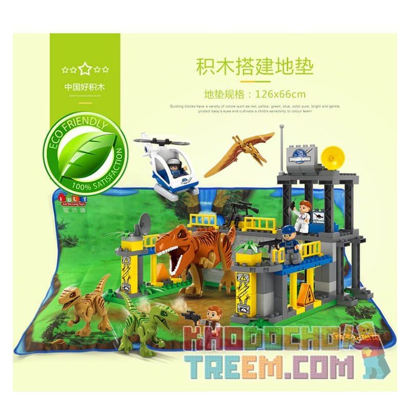 JUN DA LONG TOYS JDLT 5073A Xếp hình kiểu    Dinosaur World Lạc Vào Thế Giới Khủng Long 138 khối