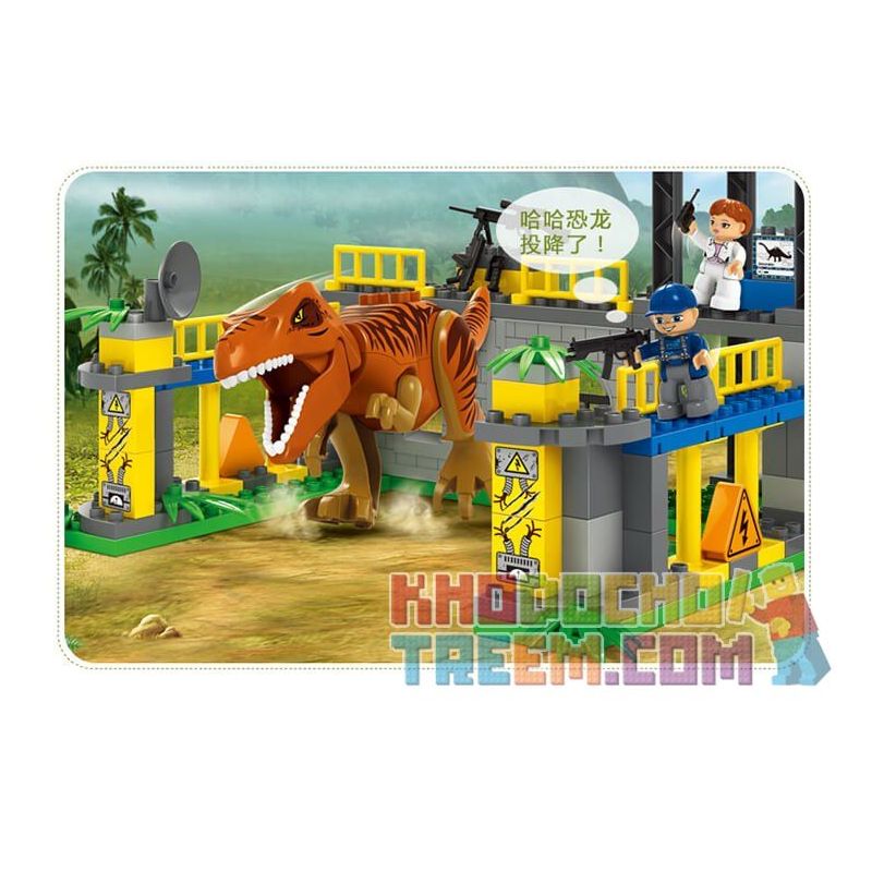JUN DA LONG TOYS JDLT 5073A Xếp hình kiểu    Dinosaur World Lạc Vào Thế Giới Khủng Long 138 khối