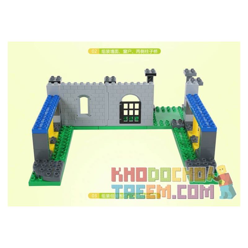 JUN DA LONG TOYS JDLT 5073A Xếp hình kiểu    Dinosaur World Lạc Vào Thế Giới Khủng Long 138 khối