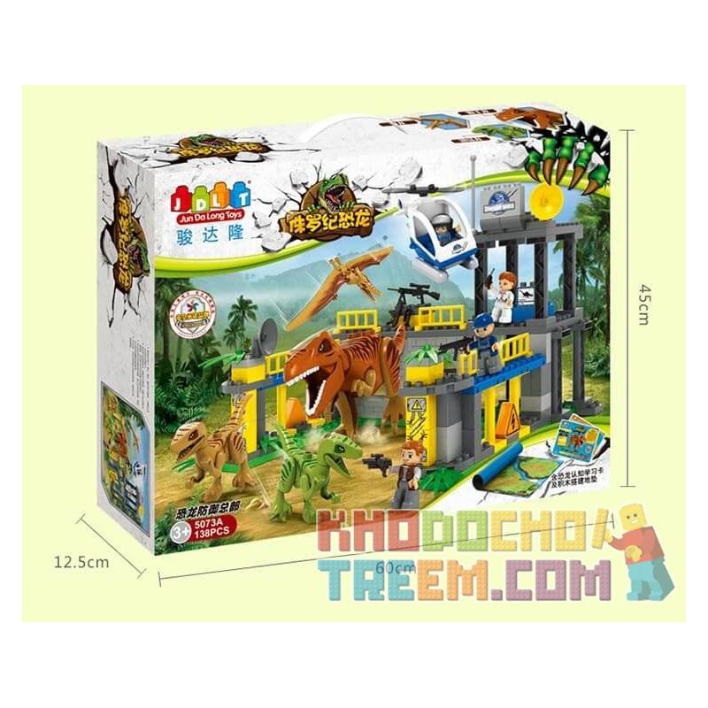 JUN DA LONG TOYS JDLT 5073A Xếp hình kiểu    Dinosaur World Lạc Vào Thế Giới Khủng Long 138 khối