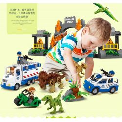 JUN DA LONG TOYS JDLT 5072A Xếp hình kiểu    Dinosaur World Thế Giới Khủng Long 141 khối
