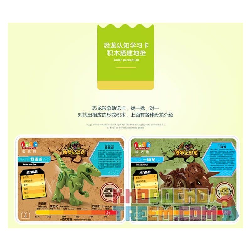 JUN DA LONG TOYS JDLT 5072A Xếp hình kiểu    Dinosaur World Thế Giới Khủng Long 141 khối