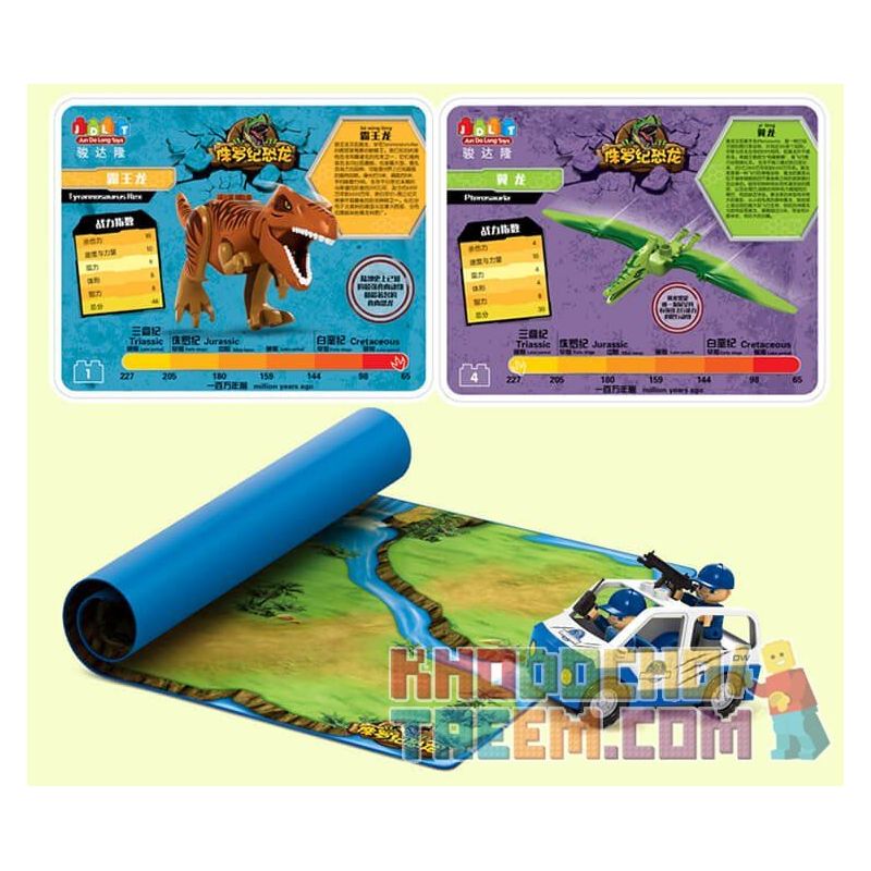 JUN DA LONG TOYS JDLT 5072A Xếp hình kiểu    Dinosaur World Thế Giới Khủng Long 141 khối