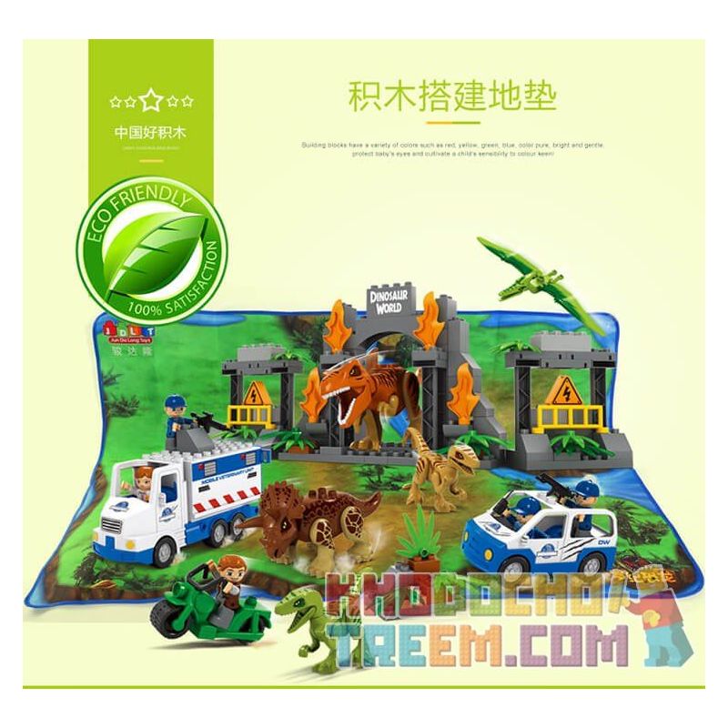 JUN DA LONG TOYS JDLT 5072A Xếp hình kiểu    Dinosaur World Thế Giới Khủng Long 141 khối