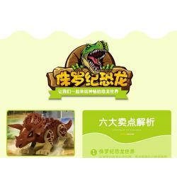 JUN DA LONG TOYS JDLT 5076A Xếp hình kiểu    Dinosaur World Chiến Đấu Bầy Khủng Long 106 khối