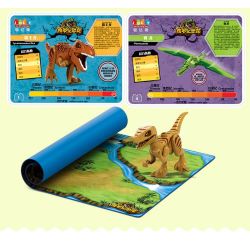 JUN DA LONG TOYS JDLT 5076A Xếp hình kiểu    Dinosaur World Chiến Đấu Bầy Khủng Long 106 khối
