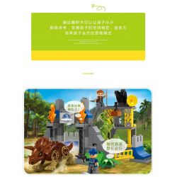 JUN DA LONG TOYS JDLT 5076A Xếp hình kiểu    Dinosaur World Chiến Đấu Bầy Khủng Long 106 khối