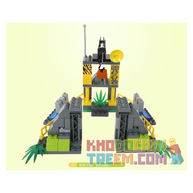 JUN DA LONG TOYS JDLT 5076A Xếp hình kiểu    Dinosaur World Chiến Đấu Bầy Khủng Long 106 khối