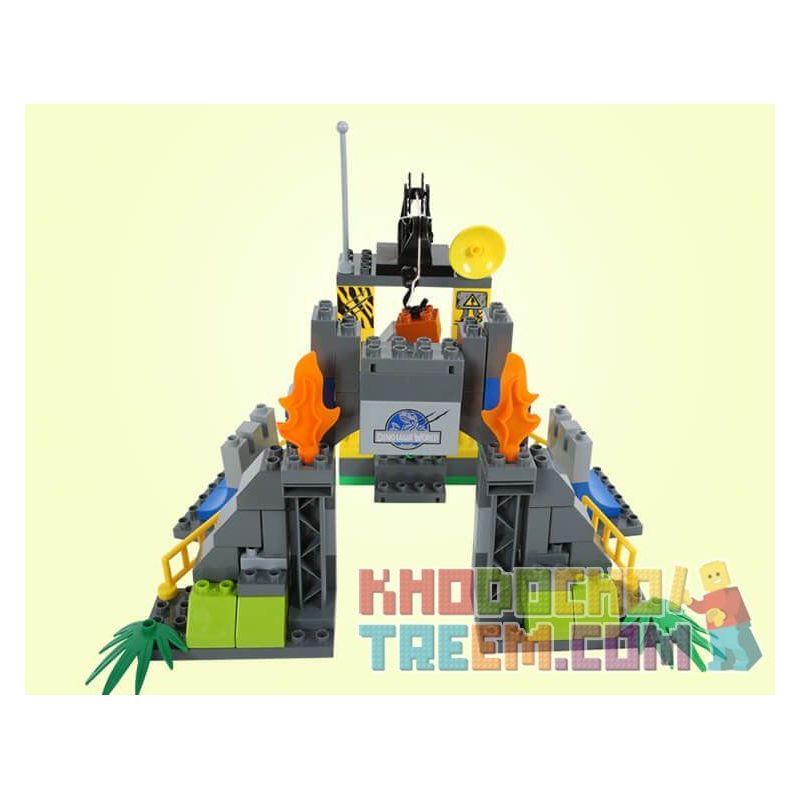 JUN DA LONG TOYS JDLT 5076A Xếp hình kiểu    Dinosaur World Chiến Đấu Bầy Khủng Long 106 khối