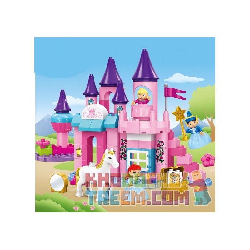 JUN DA LONG TOYS JDLT 5252A Xếp hình kiểu Lego Duplo DUPLO Dream Castle And Princess Tòa Lâu Đài Và Công Chúa 96 khối