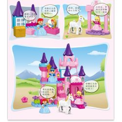JUN DA LONG TOYS JDLT 5252A Xếp hình kiểu    Dream Castle And Princess Tòa Lâu Đài Và Công Chúa 96 khối
