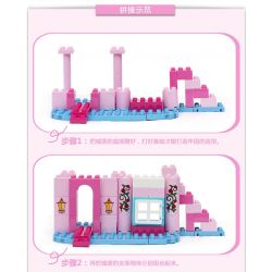JUN DA LONG TOYS JDLT 5252A Xếp hình kiểu    Dream Castle And Princess Tòa Lâu Đài Và Công Chúa 96 khối