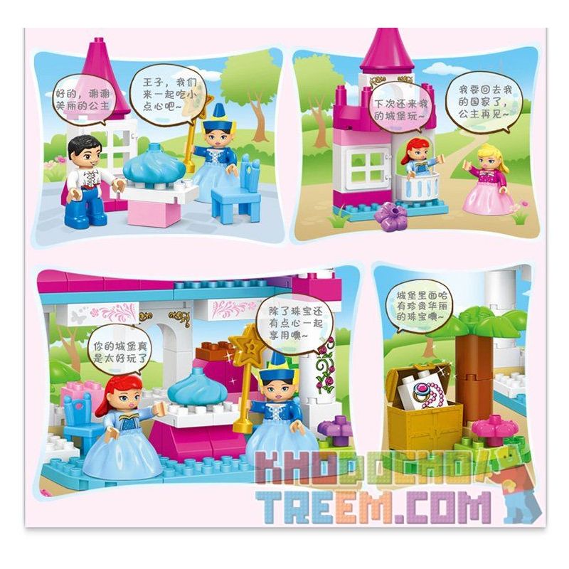JUN DA LONG TOYS JDLT 5253A Xếp hình kiểu    Castle On River Lâu Đài Trên Sông 110 khối