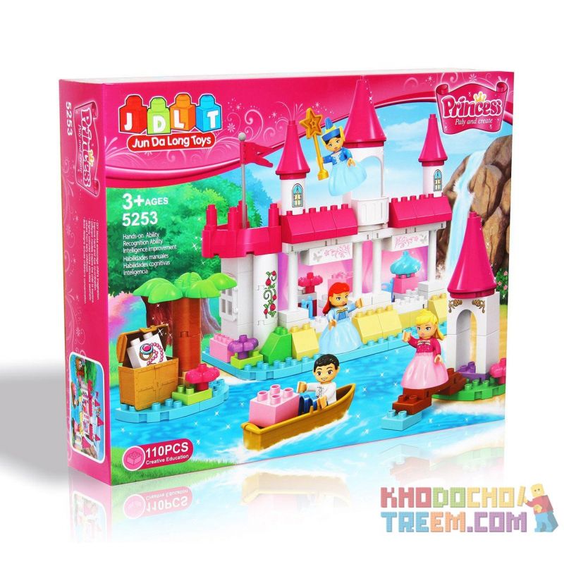 JUN DA LONG TOYS JDLT 5253A Xếp hình kiểu    Castle On River Lâu Đài Trên Sông 110 khối