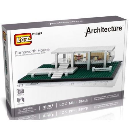 LOZ 1012 Xếp hình kiểu Nanoblock ARCHITECTURE Fransworth House Nhà Farnsworth 386 khối