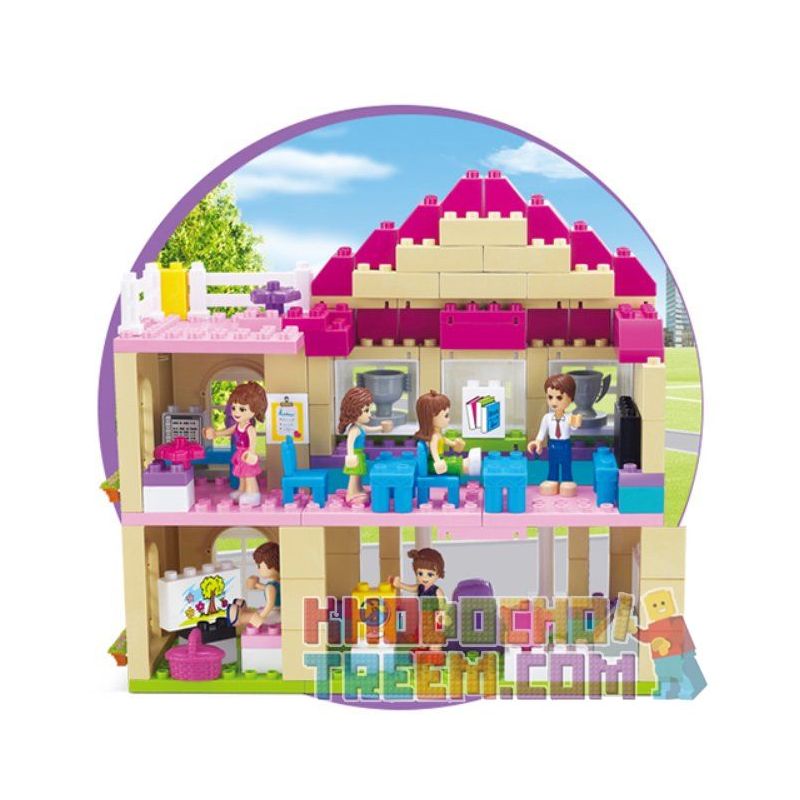 JUN DA LONG TOYS JDLT 5233A Xếp hình kiểu     At Campus Khuôn Viên Trường Học Của Những Người Bạn 193 khối