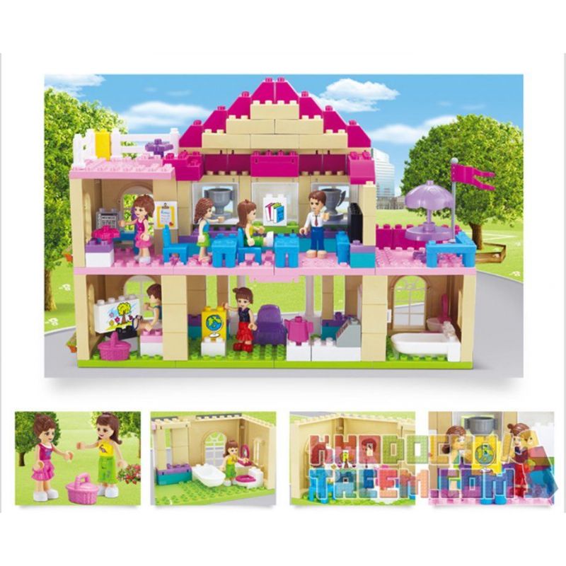 JUN DA LONG TOYS JDLT 5233A Xếp hình kiểu     At Campus Khuôn Viên Trường Học Của Những Người Bạn 193 khối