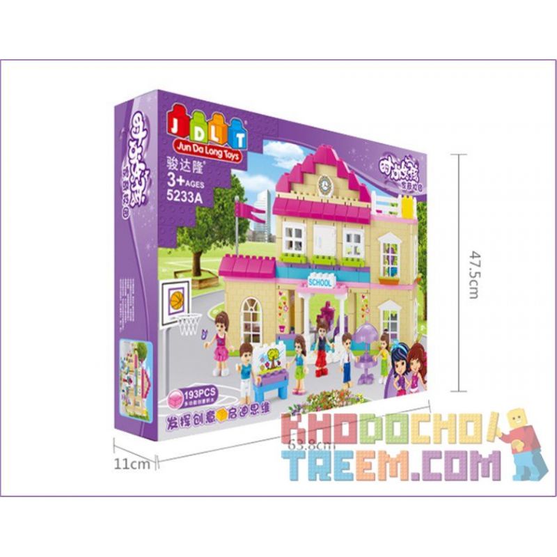 JUN DA LONG TOYS JDLT 5233A Xếp hình kiểu     At Campus Khuôn Viên Trường Học Của Những Người Bạn 193 khối