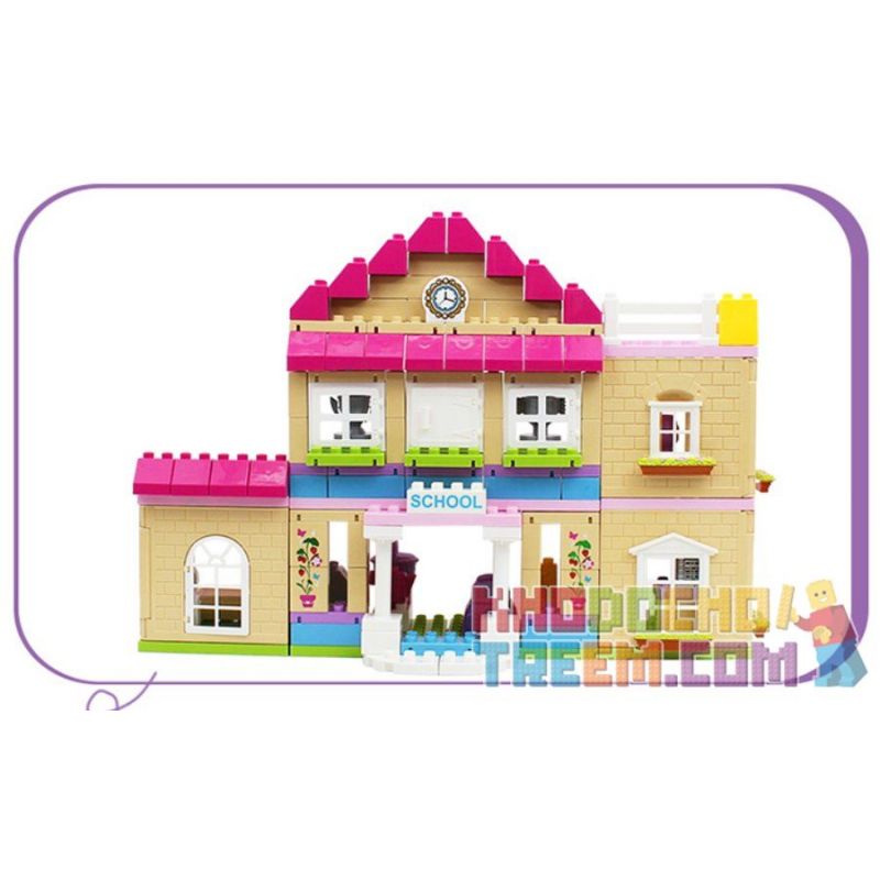 JUN DA LONG TOYS JDLT 5233A Xếp hình kiểu     At Campus Khuôn Viên Trường Học Của Những Người Bạn 193 khối