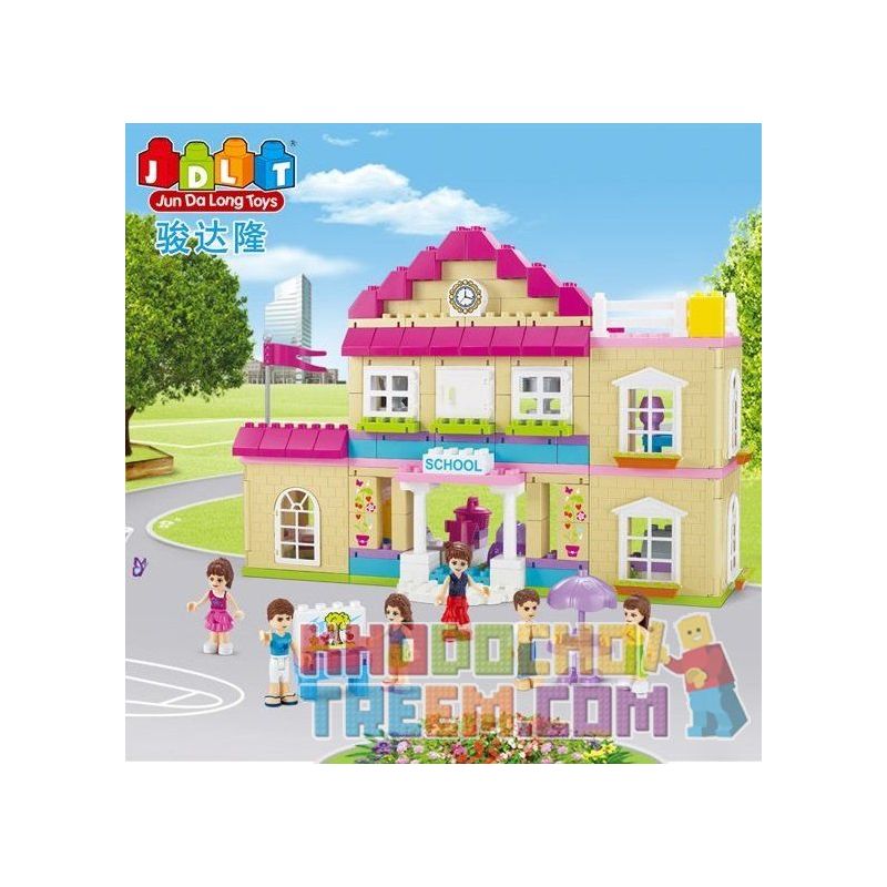 JUN DA LONG TOYS JDLT 5233A Xếp hình kiểu     At Campus Khuôn Viên Trường Học Của Những Người Bạn 193 khối