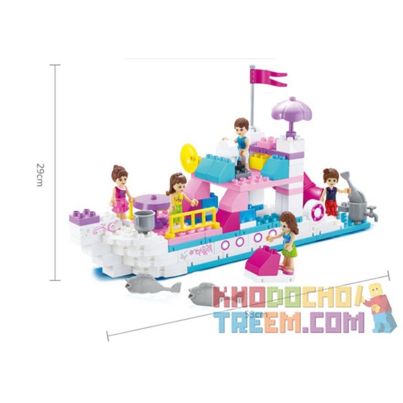 JUN DA LONG TOYS JDLT 5236A Xếp hình kiểu    Adventure On Boat Cuộc Du Thuyền Náo Nhiệt 118 khối