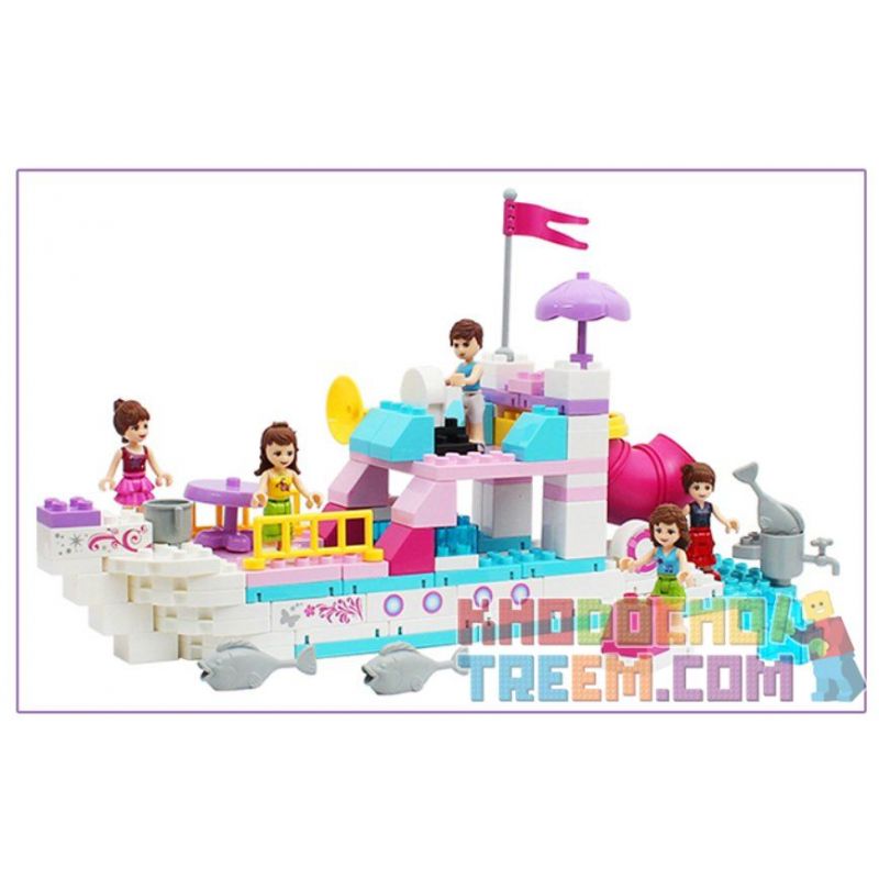 JUN DA LONG TOYS JDLT 5236A Xếp hình kiểu    Adventure On Boat Cuộc Du Thuyền Náo Nhiệt 118 khối