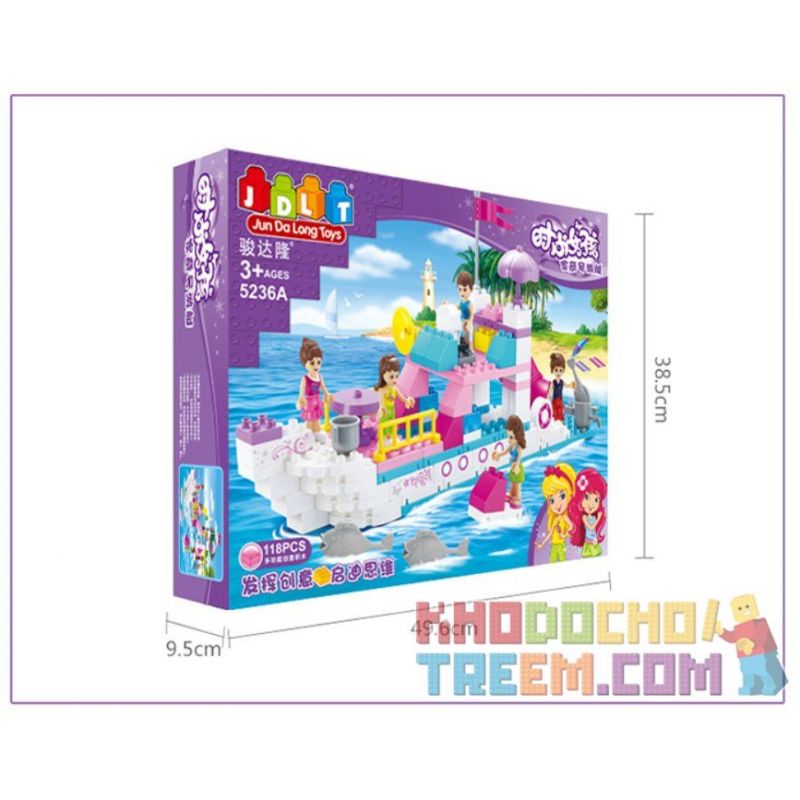 JUN DA LONG TOYS JDLT 5236A Xếp hình kiểu    Adventure On Boat Cuộc Du Thuyền Náo Nhiệt 118 khối