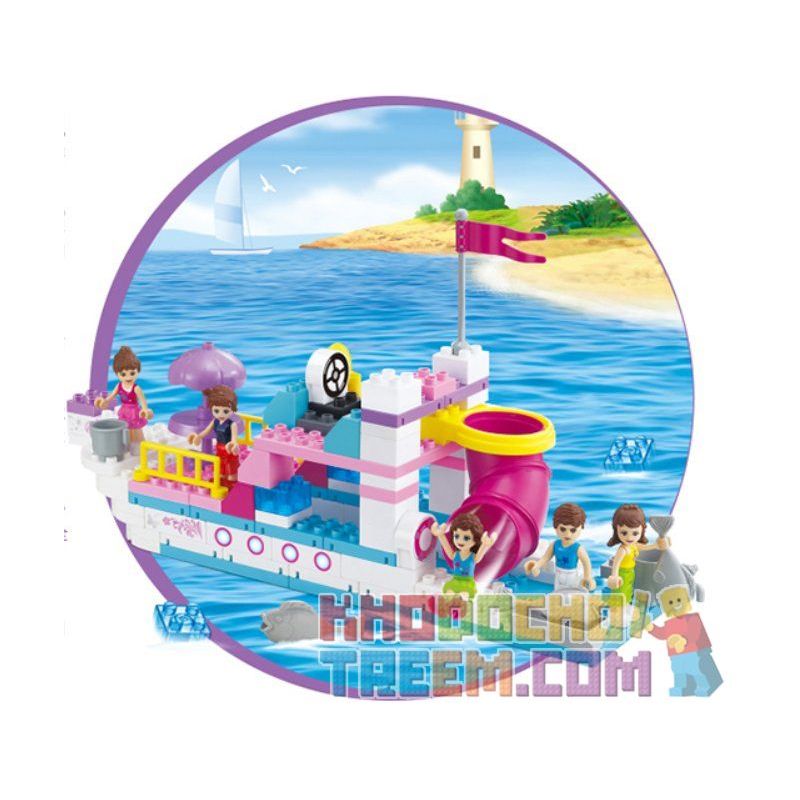 JUN DA LONG TOYS JDLT 5236A Xếp hình kiểu    Adventure On Boat Cuộc Du Thuyền Náo Nhiệt 118 khối