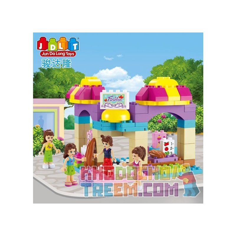 JUN DA LONG TOYS JDLT 5238A Xếp hình kiểu    Going To Supermarket Học Nấu Ăn Cùng Các Cô Gái 95 khối